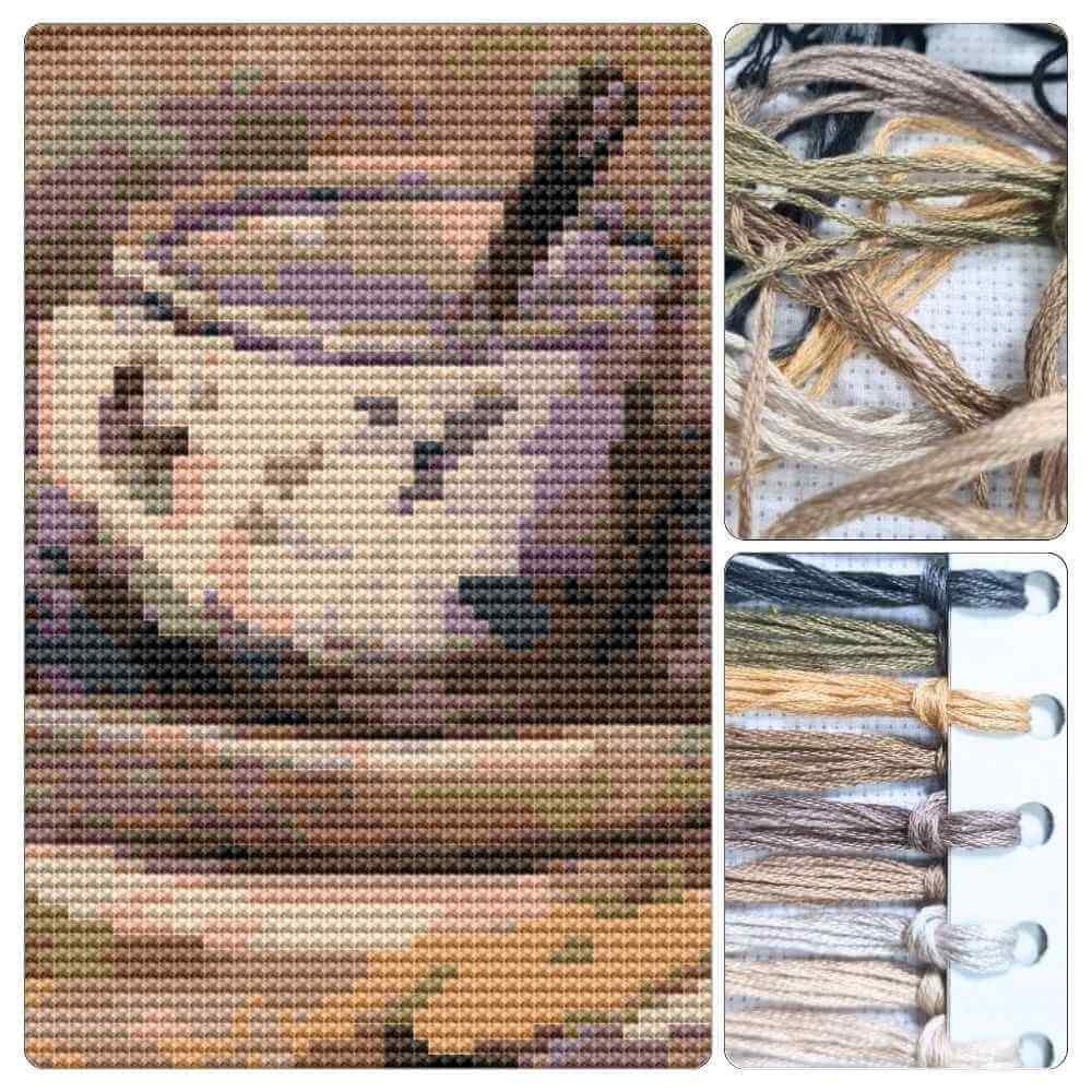 Still Life of Coffee Mini Cross Stitch Kit