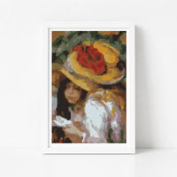 Two Young Girls Reading Mini Cross Stitch Kit - Mini Cross Stitch Kit - Pierre - Auguste Renoir