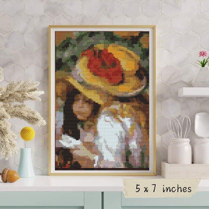 Two Young Girls Reading Mini Cross Stitch Kit