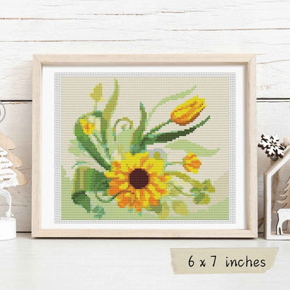 Sunflower Garden Mini Cross Stitch Kit