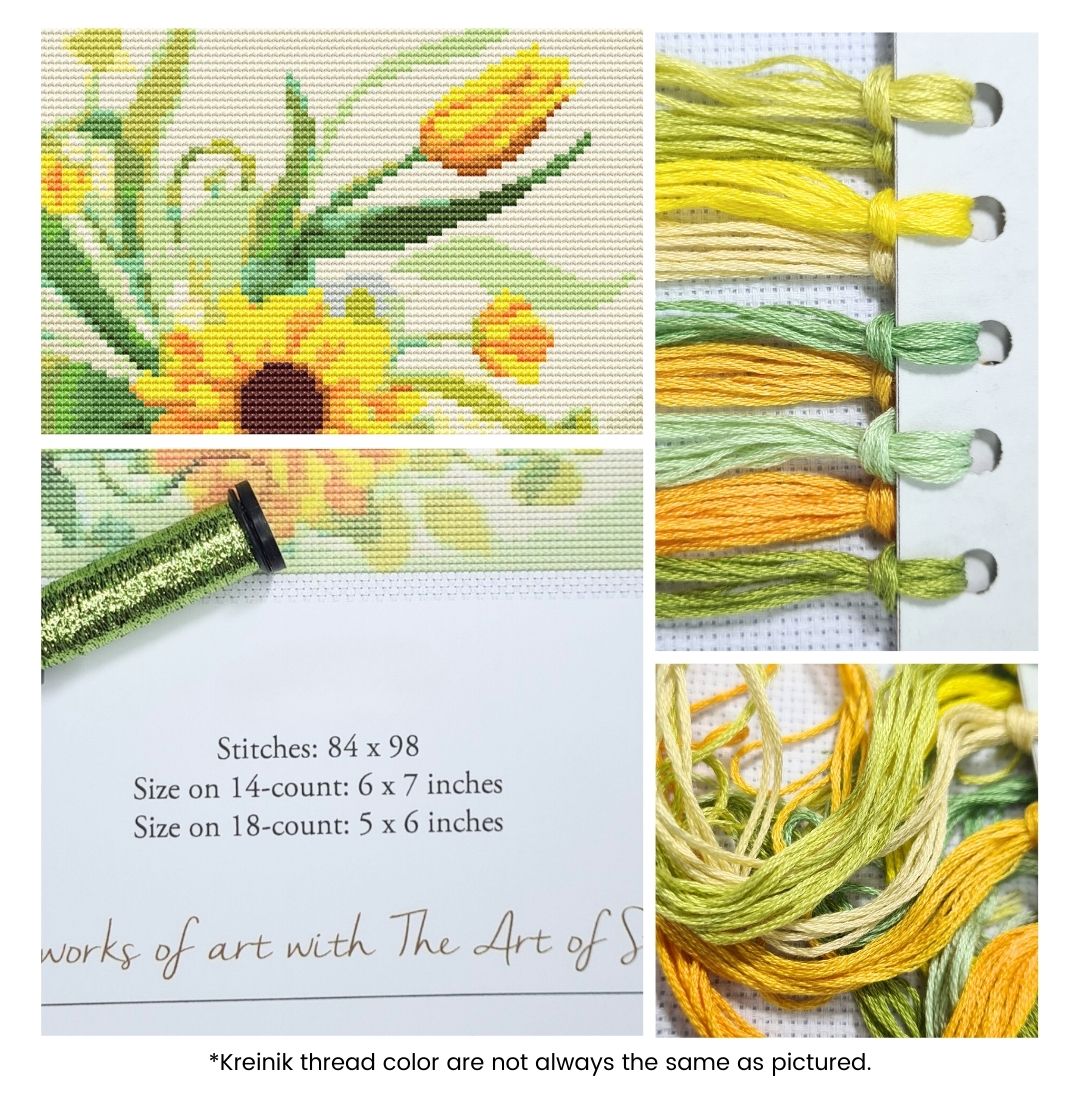 Sunflower Garden Cross Stitch Kit | The Art of Stitch