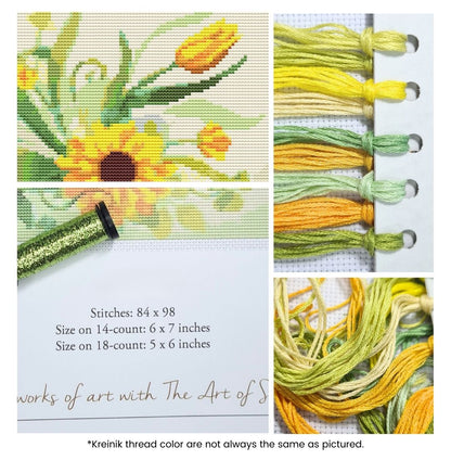 Sunflower Garden Cross Stitch Kit | The Art of Stitch