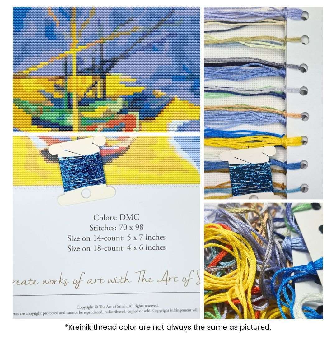 Boats on a Beach Mini Cross Stitch Kit | Vincent Van Gogh