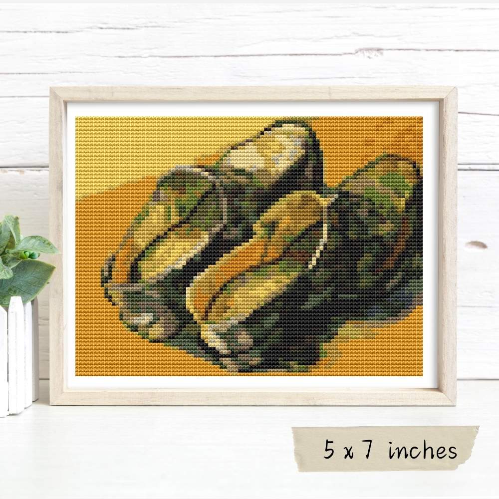 A Pair of Leather Clogs Mini Cross Stitch Pattern