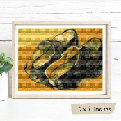A Pair of Leather Clogs Mini Cross Stitch Pattern