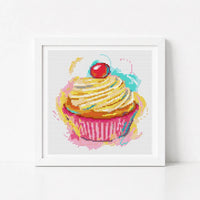 Yummy Cupcake Cross Stitch Kit - Mini Cross Stitch Kit - The Art of Stitch