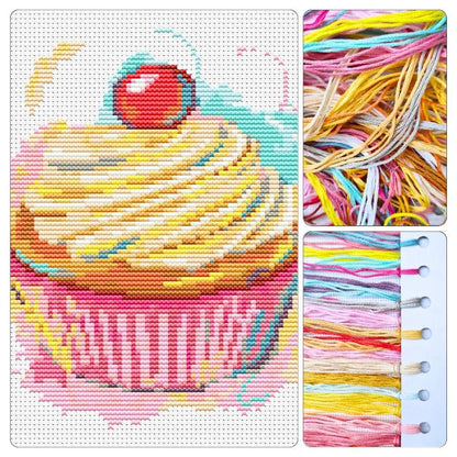 Yummy Cupcake Cross Stitch Kit