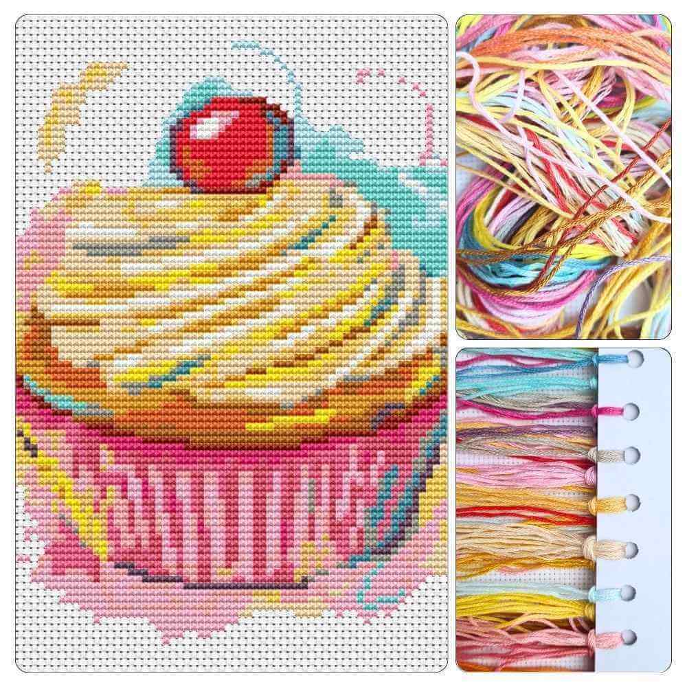 Yummy Cupcake Cross Stitch Kit