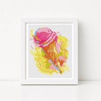 Ice Cream Cross Stitch Kit - Mini Cross Stitch Kit - The Art of Stitch