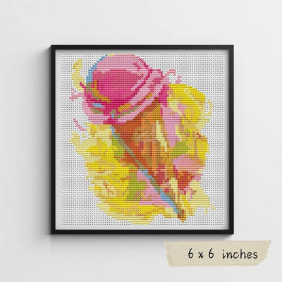 Ice Cream Cross Stitch Pattern