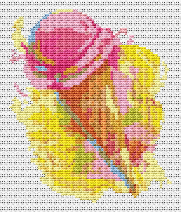 Ice Cream Cross Stitch Kit - Mini Cross Stitch Kit - The Art of Stitch