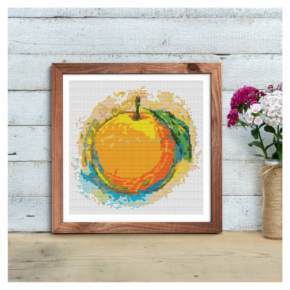 Very Orange Counted Cross Stitch Pattern | The Art of Stitch