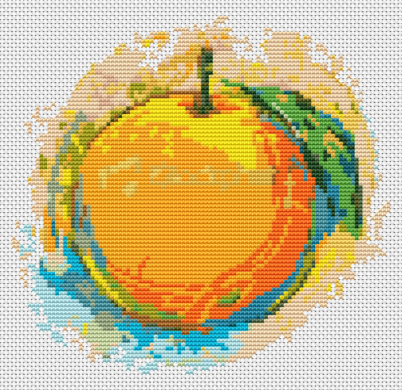Very Orange Cross Stitch Pattern by The Art of Stitch