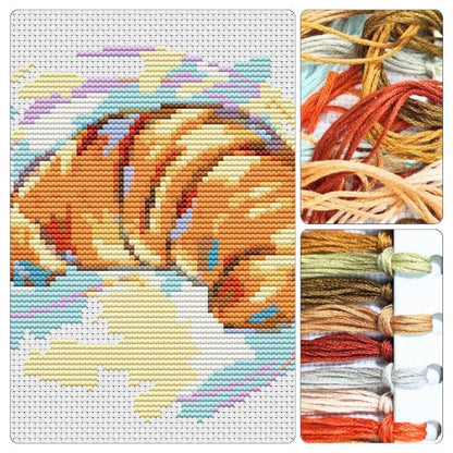 Croissant Cross Stitch Kit by The Art of Stitch