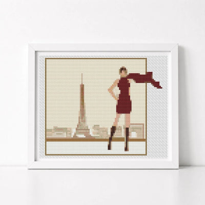 In Paris Mini Cross Stitch Pattern