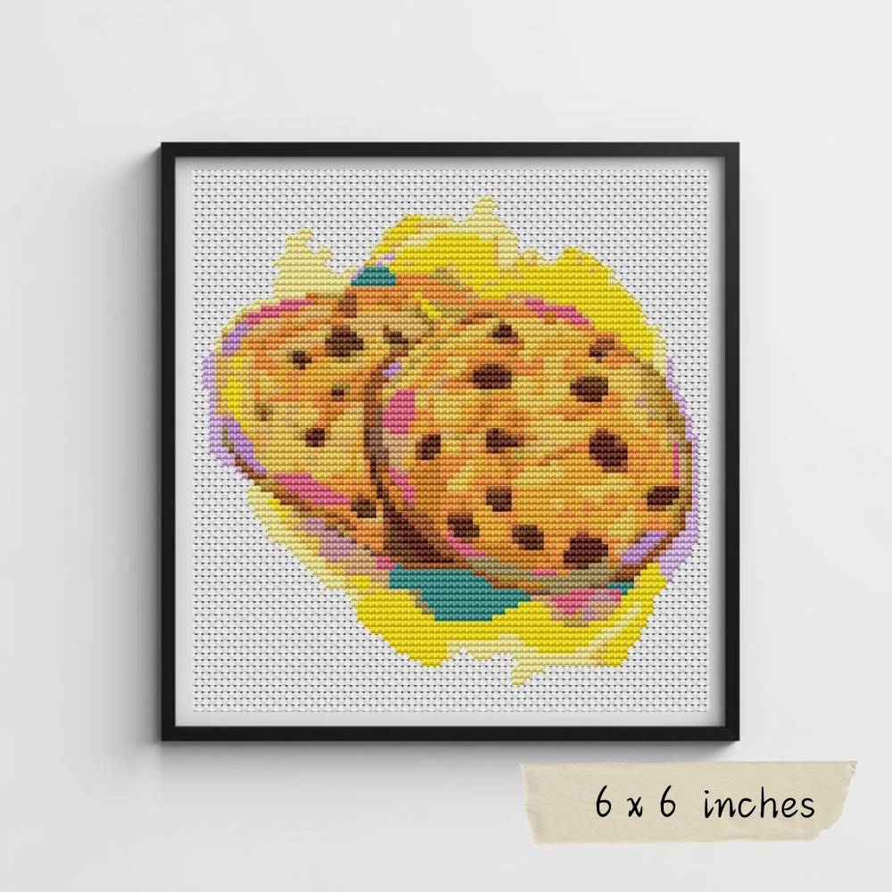 Chocolate Chip Cookies Cross Stitch Pattern