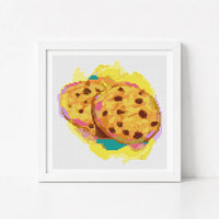 Chocolate Chip Cookies Cross Stitch Kit - Mini Cross Stitch Kit - The Art of Stitch