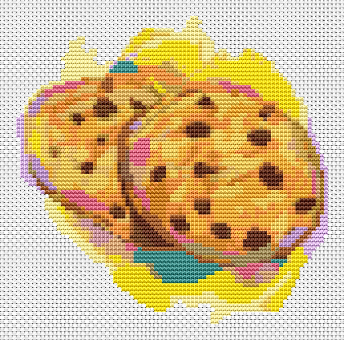 Chocolate Chip Cookies Cross Stitch Pattern by The Art of Stitch