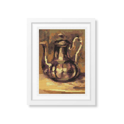 Coffee Pot Mini Counted Cross Stitch Kit | Pierre-Auguste Renoir