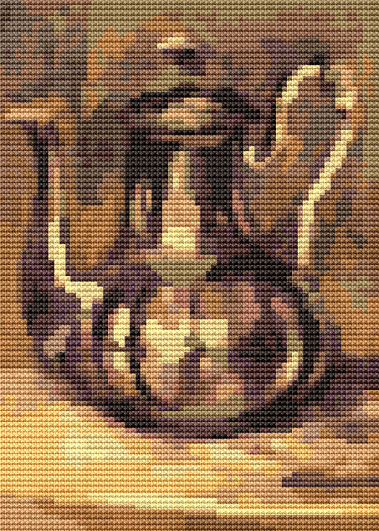 Coffee Pot Mini Cross Stitch Pattern by Pierre - Auguste Renoir