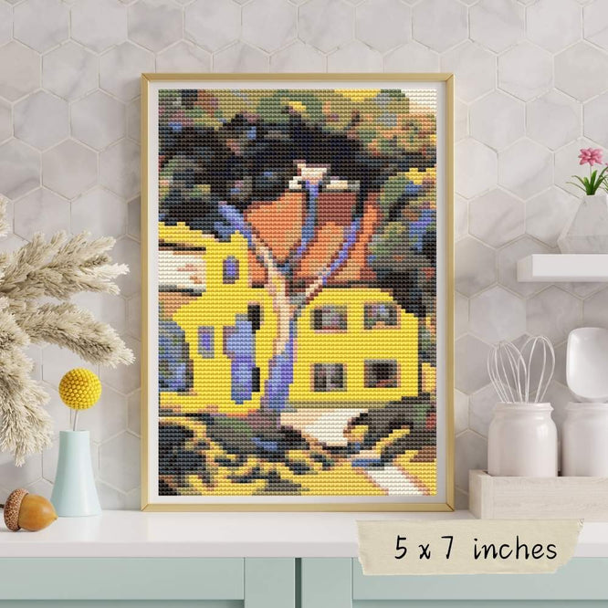 House in a Landscape Mini Cross Stitch Pattern
