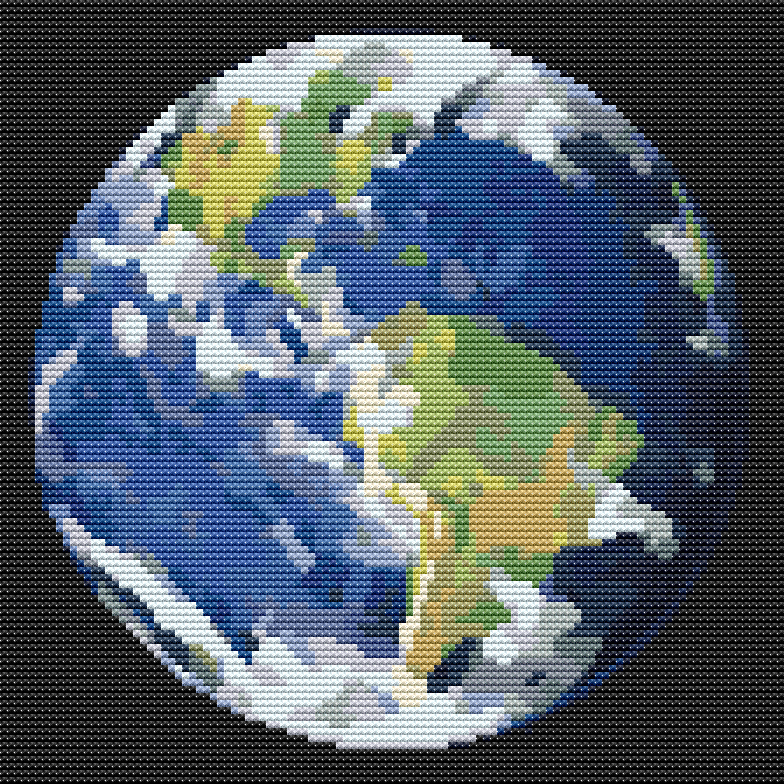 Earth Cross Stitch Kit - Mini Cross Stitch Kit - The Art of Stitch