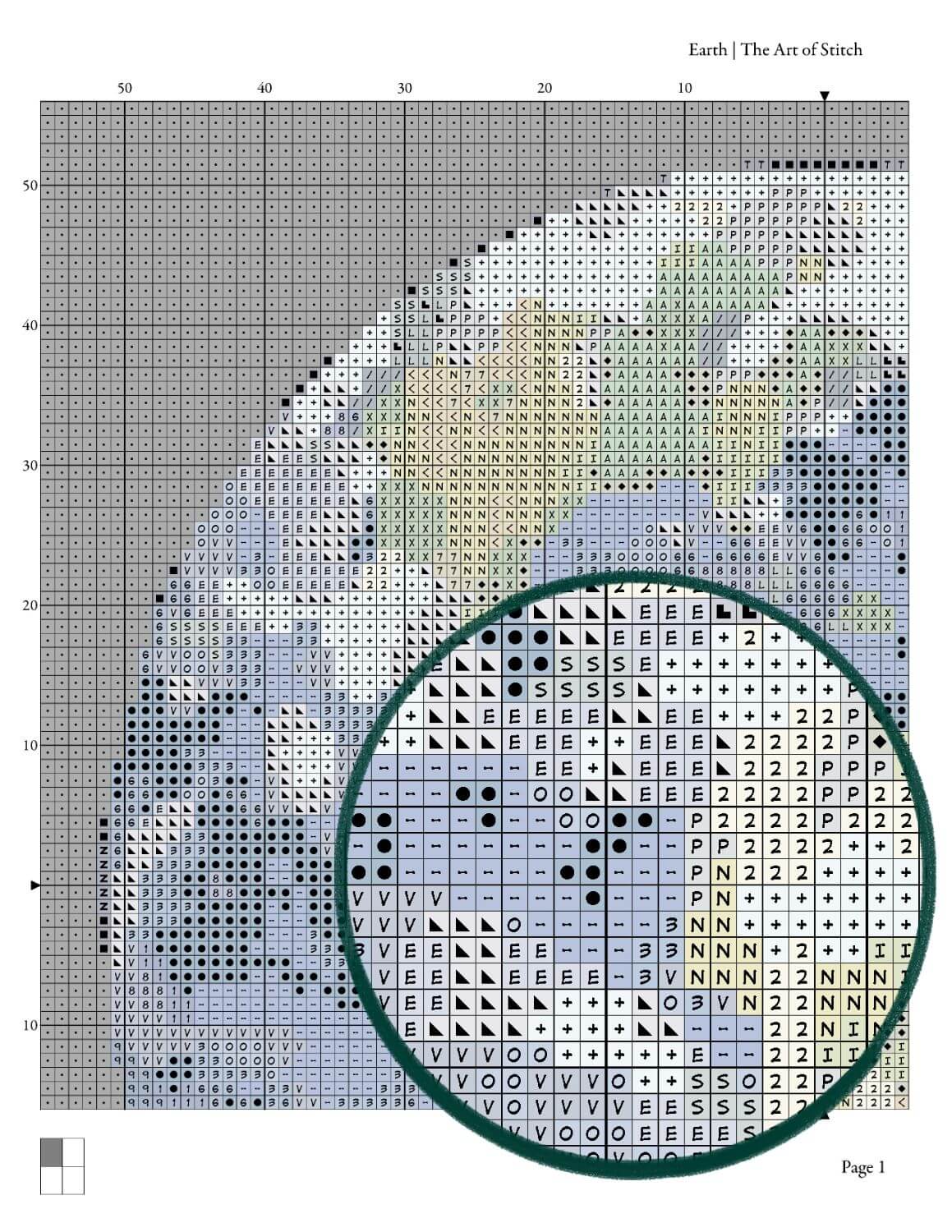 Earth Cross Stitch Pattern - Mini Cross Stitch Pattern - The Art of Stitch