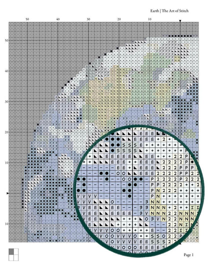 Earth Cross Stitch Pattern - Mini Cross Stitch Pattern - The Art of Stitch