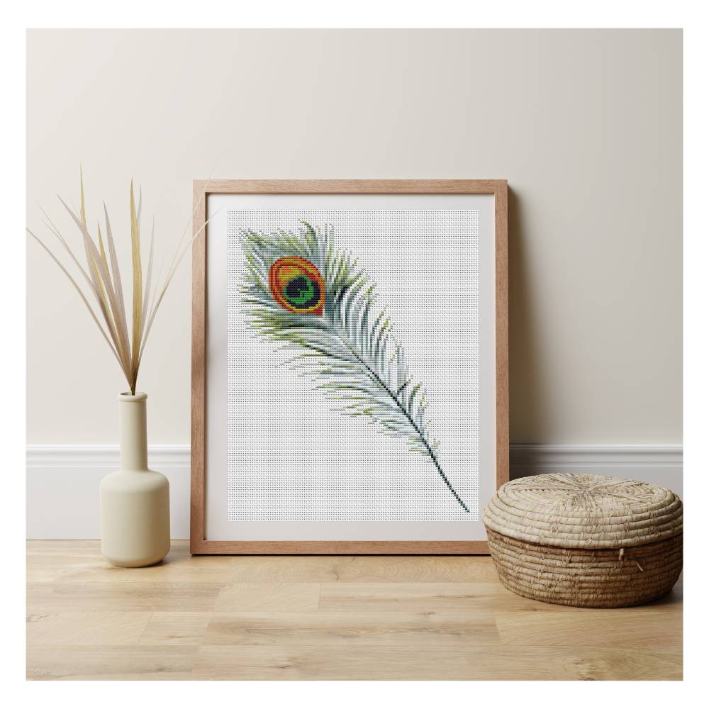 Peacock Feather Counted Cross Stitch Kit | The Art of Stitch