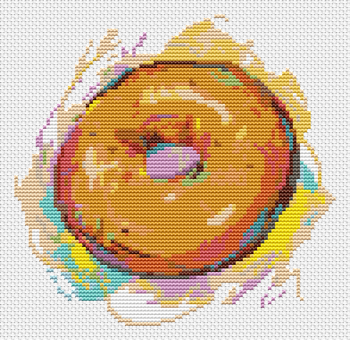 Delicious Donut Cross Stitch Kit - Mini Cross Stitch Kit - The Art of Stitch