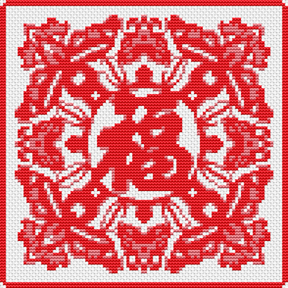 Luck, Peace and Good Fortune Mini Cross Stitch Pattern