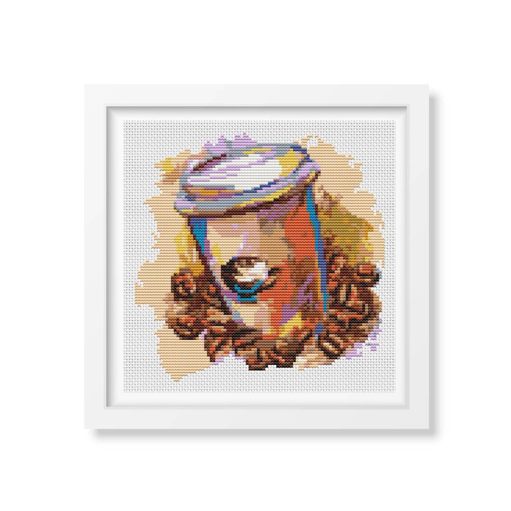 Latte anyone Counted Cross Stitch Kit | The Art of Stitch