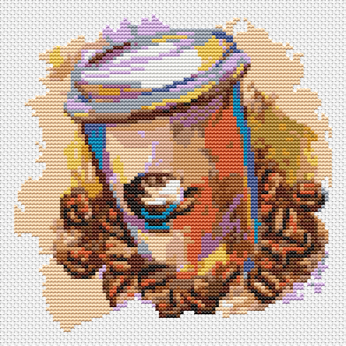 Latte Anyone? Cross Stitch Kit - Mini Cross Stitch Kit - The Art of Stitch