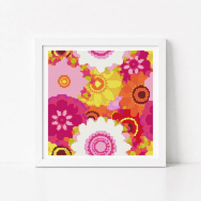 Summer Flowers Mini Cross Stitch Pattern