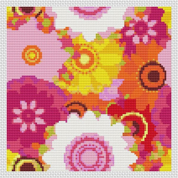 Summer Flowers Counted Cross Stitch Kit | The Art of Stitch