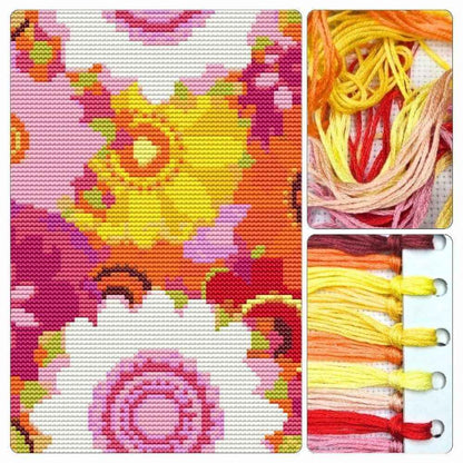 Summer Flowers Mini Cross Stitch Kit