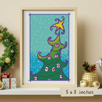 Christmas Tree Mini Cross Stitch Pattern