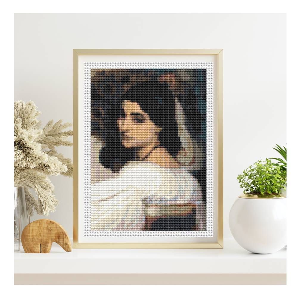 Pavonia Mini Counted Cross Stitch Kit | Lord Frederic Leighton