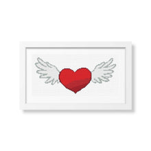 Winged Heart Counted Cross Stitch Pattern | The Art of Stitch