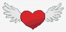 Winged Heart Counted Cross Stitch Pattern | The Art of Stitch