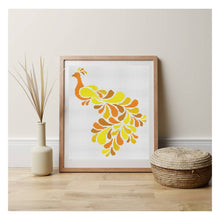 Abstract Peacock in Yellow Counted Cross Stitch Kit | Lisa Fischer