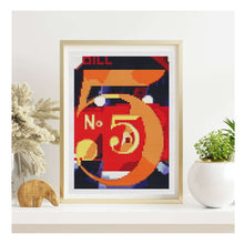 A Figure 5 in Gold Mini Counted Cross Stitch Pattern | Charles Demuth