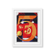 A Figure 5 in Gold Mini Counted Cross Stitch Kit | Charles Demuth