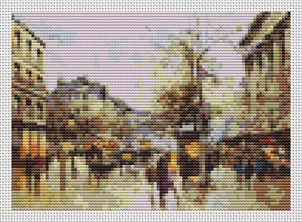 Flower Market Mini Counted Cross Stitch Kit | Antoine Blanchard