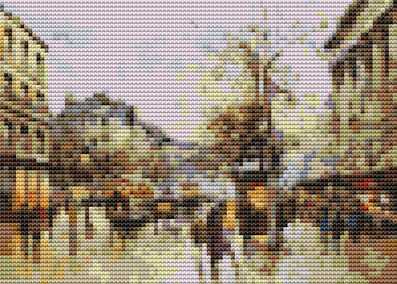 Flower Market Mini Cross Stitch Kit by Antoine Blanchard