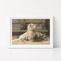 West Highland Terrier Mini Cross Stitch Kit - Mini Cross Stitch Kit - Herbert Dicksee
