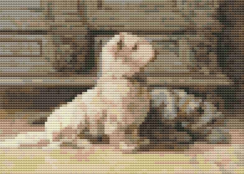 West Highland Terrier Mini Cross Stitch Pattern by Herbert Dicksee
