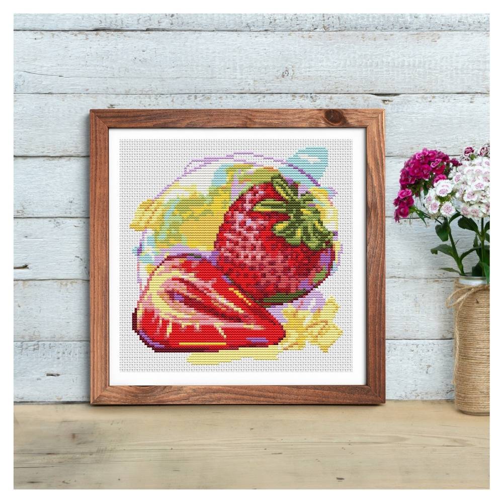 Fresh Strawberries Counted Cross Stitch Kit | The Art of Stitch