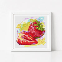 Fresh Strawberries Cross Stitch Kit - Mini Cross Stitch Kit - The Art of Stitch