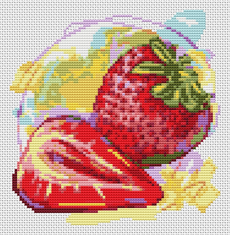 Fresh Strawberries Cross Stitch Pattern by The Art of Stitch